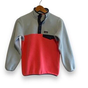 Patagonia Synchilla Fleece Snap-T Pullover Kids Size Medium / 10 Blue Coral